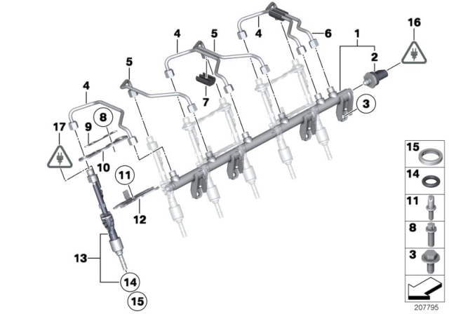 2011 BMW 535i xDrive Clamping Plate Diagram for 13537584676