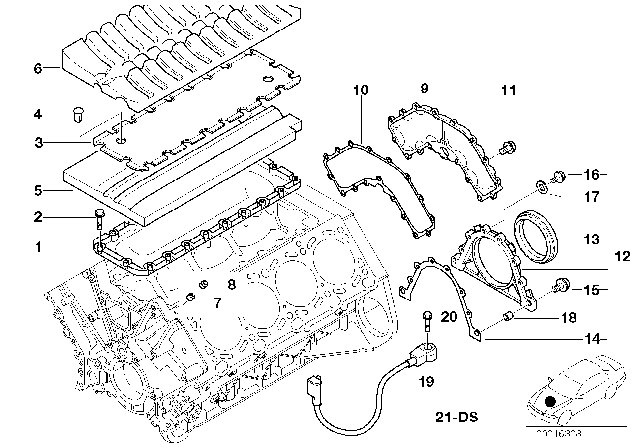 1996 BMW 840Ci  Hex Bolt Diagram for 07119901170