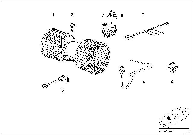 2002 BMW M5  Screw Diagram for 64118391922