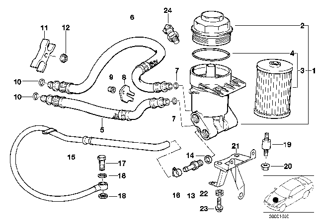 2002 BMW 540i  Rubber Grommet Diagram for 11421742593