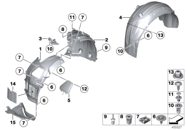 2010 BMW 535i  Cover, Exhaust Air Duct, Left Diagram for 51717302365