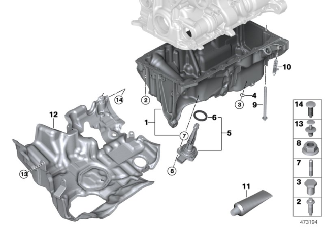 2017 BMW 530i xDrive  Cover, Acoustic Diagram for 11148571545