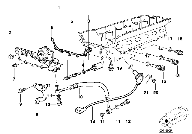 1994 BMW 525i  Fillister Head Screw Diagram for 46542322498