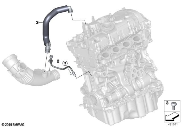 2020 BMW 330i  VENT PIPE Diagram for 11158652442