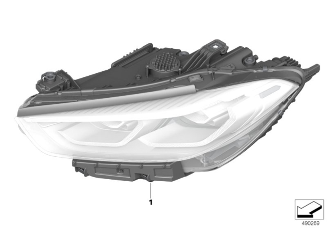 2020 BMW 840i xDrive  Headlight, Laser Light, Left Diagram for 63118739609