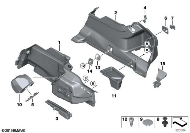 2018 BMW 640i Gran Coupe  Cover, Fastening Loop Diagram for 51477234944