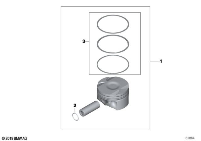 2006 BMW Z4  Mahle Piston Diagram for 11257536373