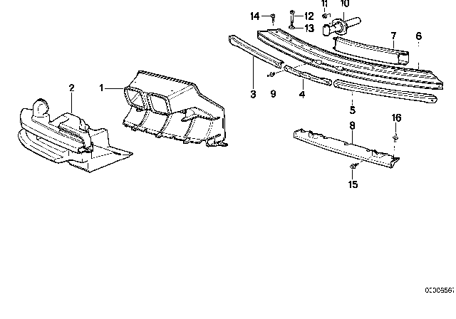 1995 BMW 840Ci  Rivet Diagram for 51711931132