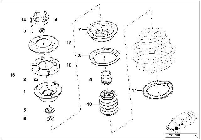2001 BMW 325xi  Protection Tube Diagram for 31331094749