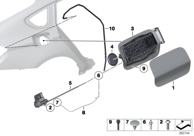 2012 BMW 535i GT  Drain Hose, Cover Bowl Diagram for 51177328342