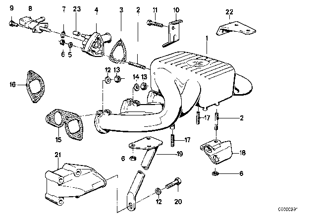 1985 BMW 318i Fillister Head Screw Diagram for 07119919962