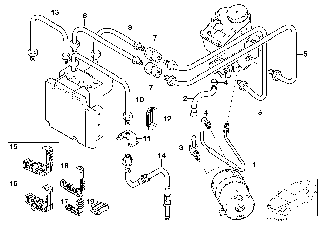 2003 BMW 325xi  Pipe Diagram for 34326754849