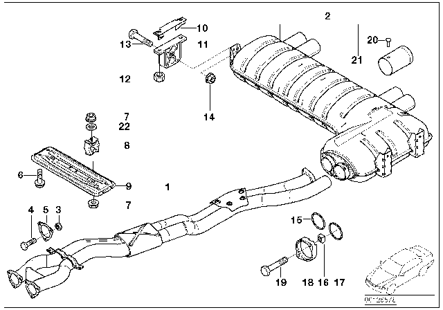 2002 BMW M3  Square Nut Diagram for 11621741172