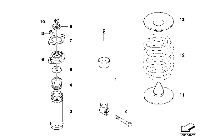 2008 BMW Z4 M  Additional Damper, Rear Diagram for 33507838832