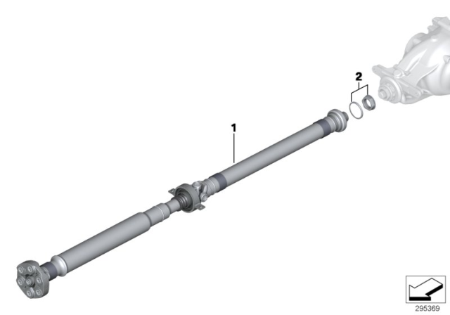 2020 BMW 840i Gran Coupe  DRIVE SHAFT AUTOMATIC TRANSM Diagram for 26109469471