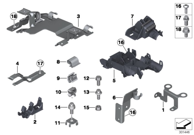 2011 BMW 528i  Bracket, Coolant Hose Diagram for 12527591948