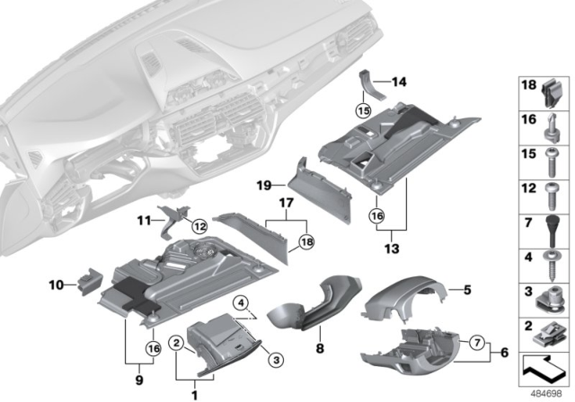 2018 BMW 640i xDrive Gran Turismo  Oval-Head Screw, Self-Tapping Diagram for 07149129752