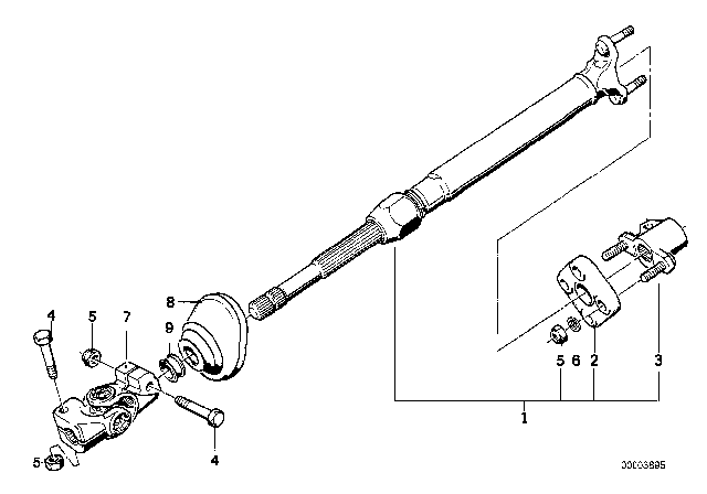 1992 BMW M5  Flange Diagram for 32311159020