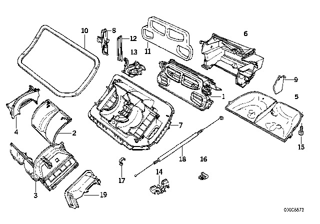 1992 BMW 325i  Bracket Water Pipe Diagram for 64118390699