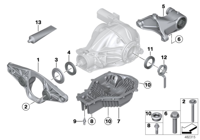 2014 BMW M5  Adapter, Rear Diagram for 33172284039