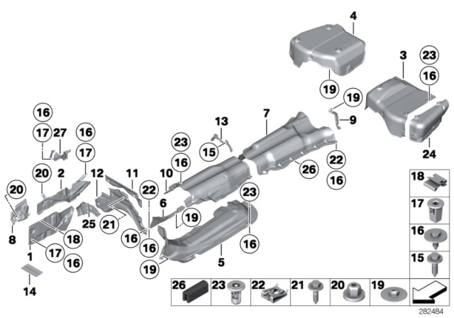 2010 BMW 760Li  Heat Insulation, Engine Carrier, Top Diagram for 51487193523