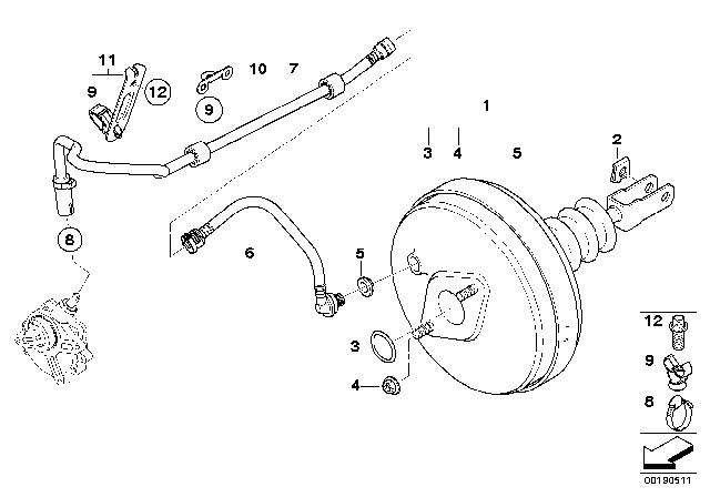 2007 BMW Z4  Vacuum Pipe Diagram for 34336768359