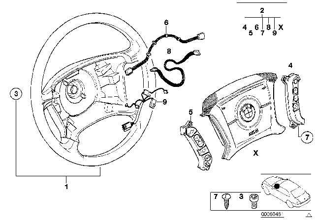 2005 BMW 325xi  Connecting Line, Switch Diagram for 61318375435