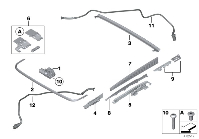 2011 BMW 550i Rubber Boot Diagram for 54107181951