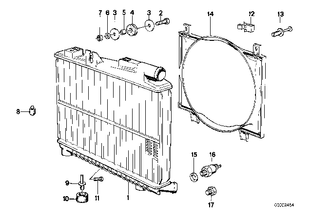 1988 BMW 325ix  Clamping Spring Diagram for 17111177988