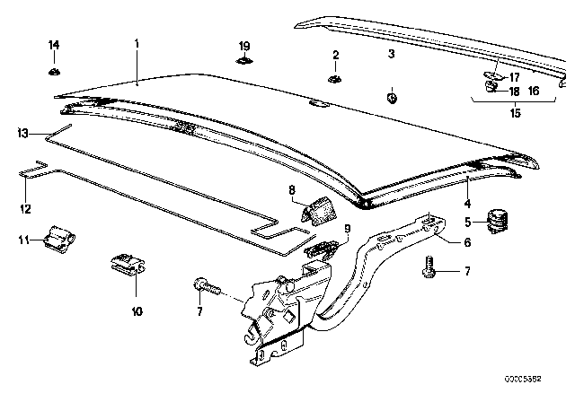 1984 BMW 733i  Torsion Spring Right Diagram for 41621842028