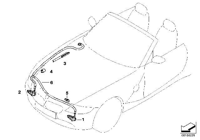 2003 BMW Z4  High Pressure Nozzle, Left Diagram for 61677057451