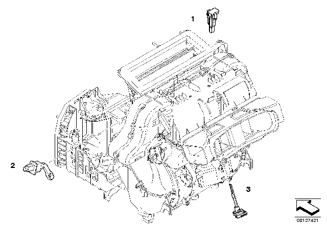 2009 BMW M6  Heater Temperature Sensor Diagram for 64116920431