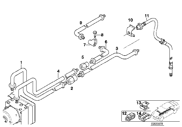 2000 BMW Z3 M  Pipe Diagram for 34326754602