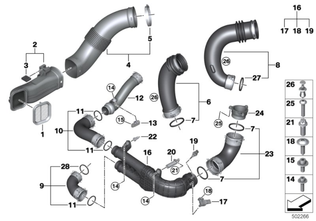 2020 BMW X4 M Expanding Rivet Diagram for 17127620959