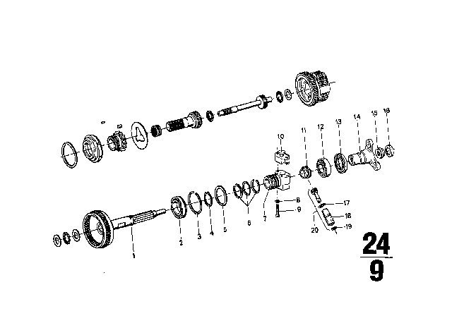 1973 BMW 2002  Shaft Seal Diagram for 24121630281