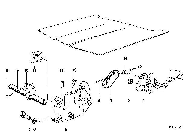 1984 BMW 733i  Nipple Holder Diagram for 51231856478