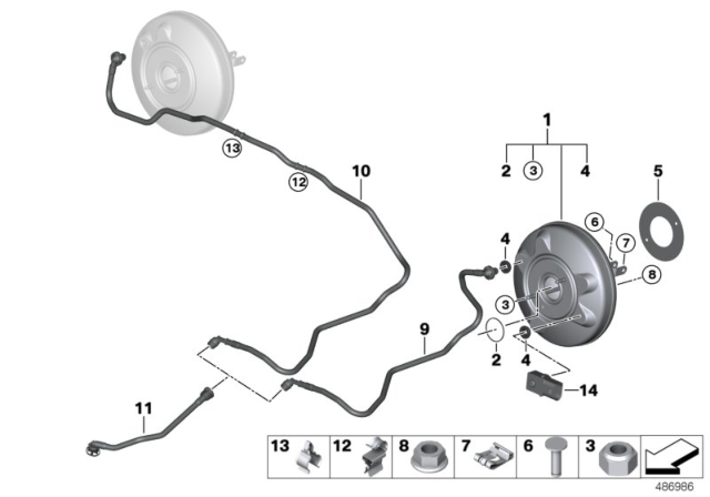 2018 BMW X2  Vacuum Pipe Diagram for 11668654730
