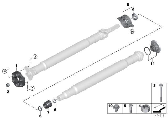 2020 BMW X5  CENTER MOUNT, ALUMINIUM Diagram for 26118486863