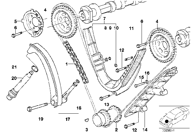 2003 BMW 540i  Torx Bolt Diagram for 11311741808