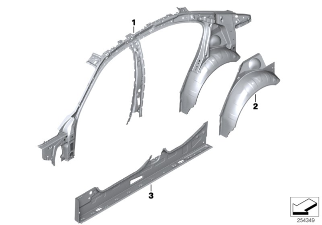 2014 BMW 328i xDrive Wheel-House Inner Panel, Rear Left Diagram for 41217297941