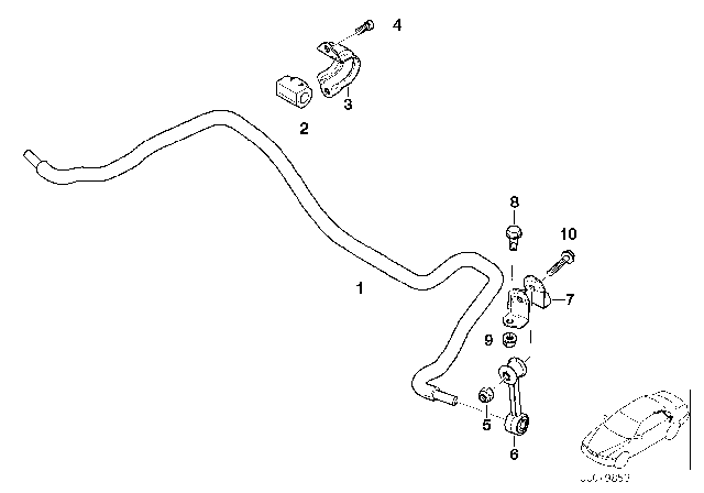 2008 BMW Z4 M  Stabilizer, Rear Diagram for 33552282181