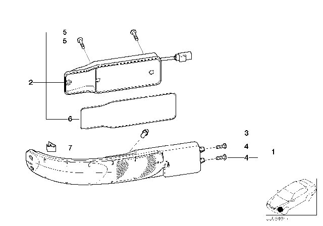 2003 BMW Z8  Bulb Diagram for 63136907319