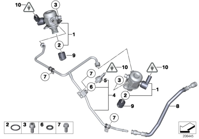 2020 BMW M760i xDrive  FUEL SUPPLY LINE WITH SENSOR Diagram for 13538699986