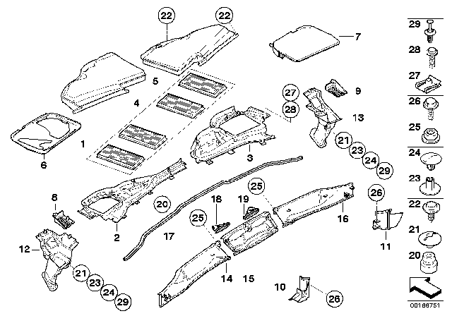 2010 BMW M3  Clip Diagram for 51481924909