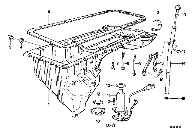 1992 BMW 525i  Levelling Switch Diagram for 12611748193