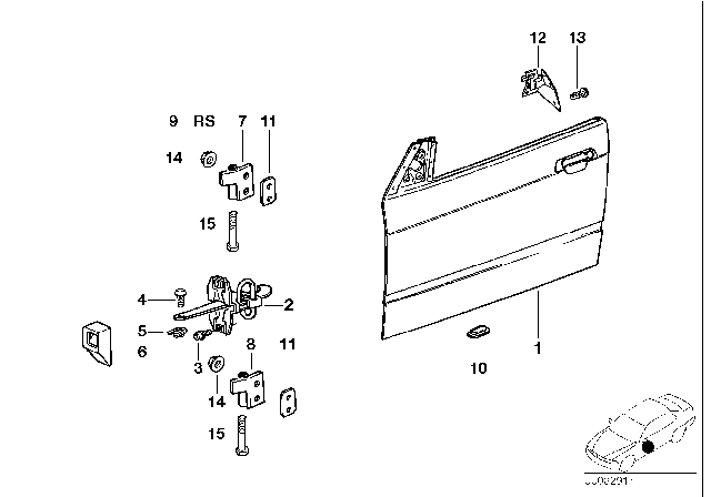 1997 BMW M3 Hex Bolt With Washer Diagram for 51218132858