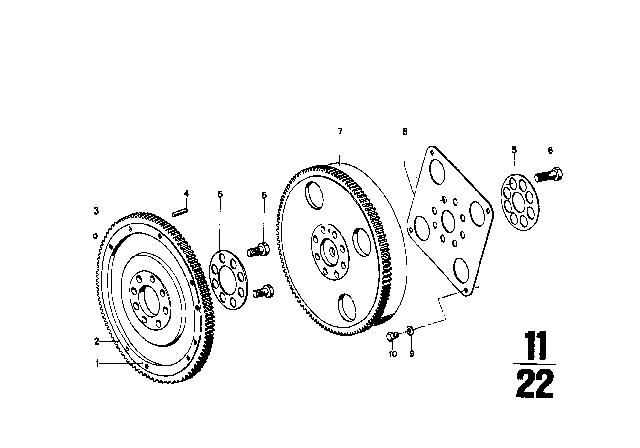 1969 BMW 2002  Clutch Disk Asbestos-Free Diagram for 21211223097