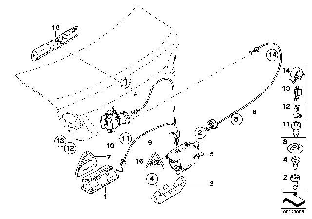 2011 BMW 328i xDrive  Lock Cover Diagram for 51247130828