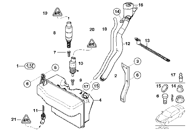2008 BMW Alpina B7  Cable Tie Diagram for 61131389024