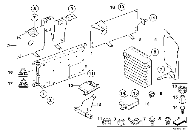 2006 BMW 760i  Exchange Telematics Control Unit Diagram for 84109133842
